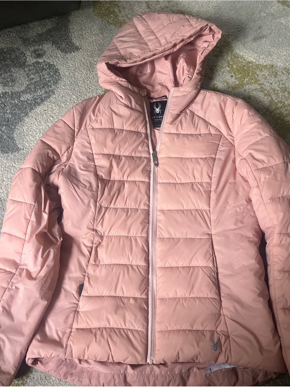 Spyder Women’s Pink Hooded Puffer Jacket